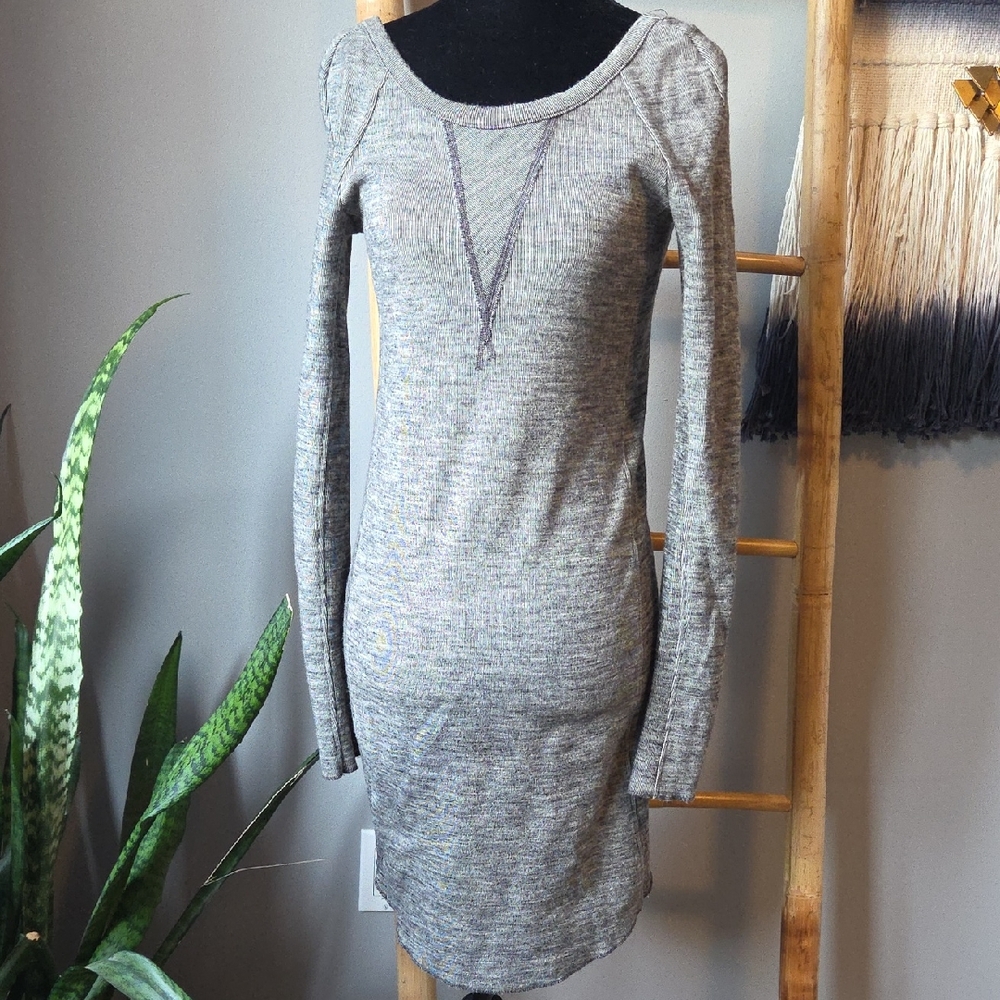 Wilfred Heather Gray Long Sleeve Fleece Dress